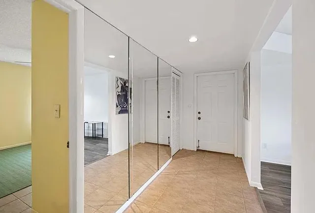 a view of a bathroom with a shower