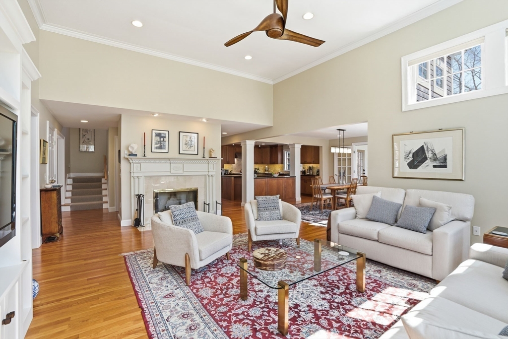 25 Bold Meadow Road Edgartown, MA 02539 - Photo 5 of 40 a living room with furniture and a fireplace