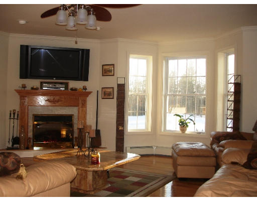 22 Scribner Road, Unit 81 Fremont, NH 03044 - Photo 3 of 10 a living room with fireplace furniture and a flat screen tv