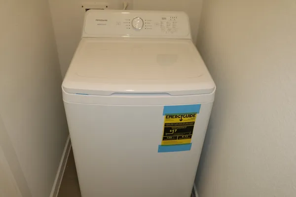 a close up view of washer and dryer