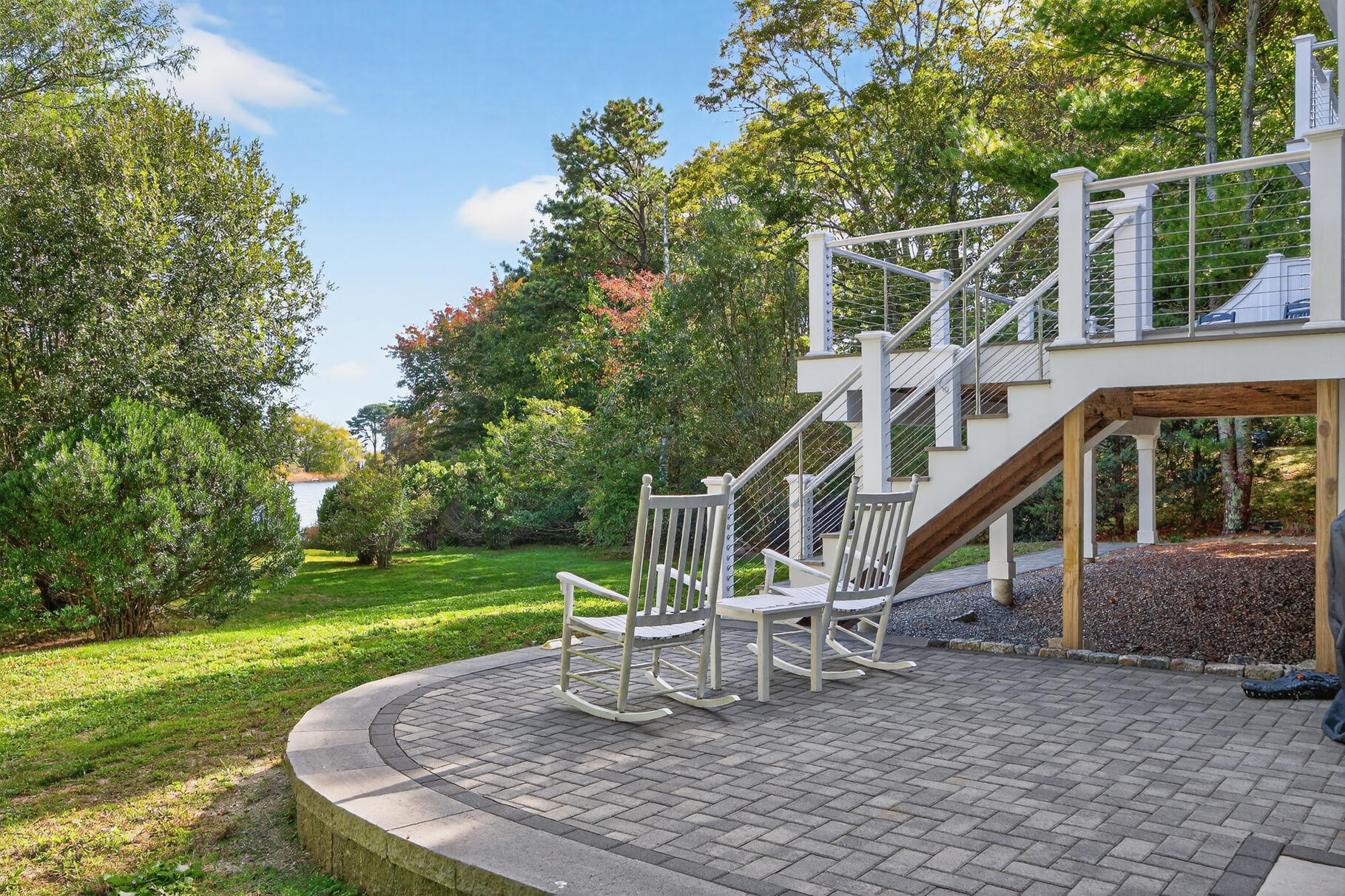 128 Uncle Percy's Road Mashpee, MA 02649 - Photo 33 of 45 a view of a house with backyard and sitting area