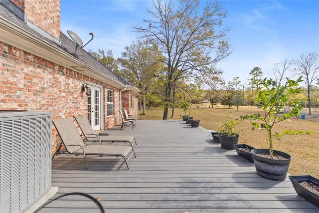 a view of a swimming pool with an outdoor space