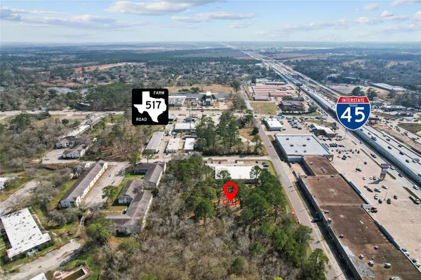 an aerial view of city