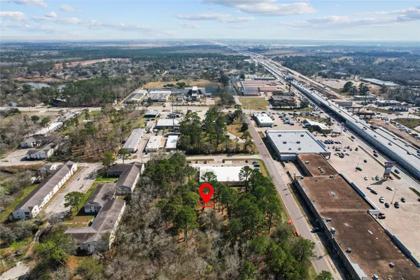 an aerial view of multiple houses