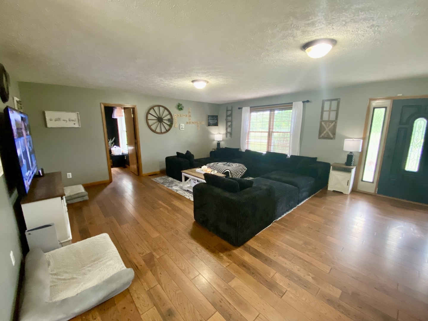 7645 Noltings Road Centralia, IL 62801 - Photo 9 of 18 a living room with furniture and a flat screen tv