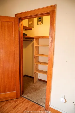 an empty room with a natural light