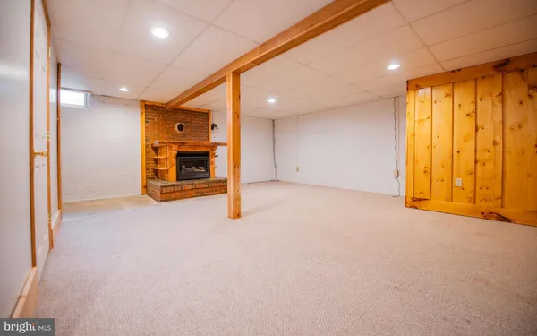 an empty room with a natural light