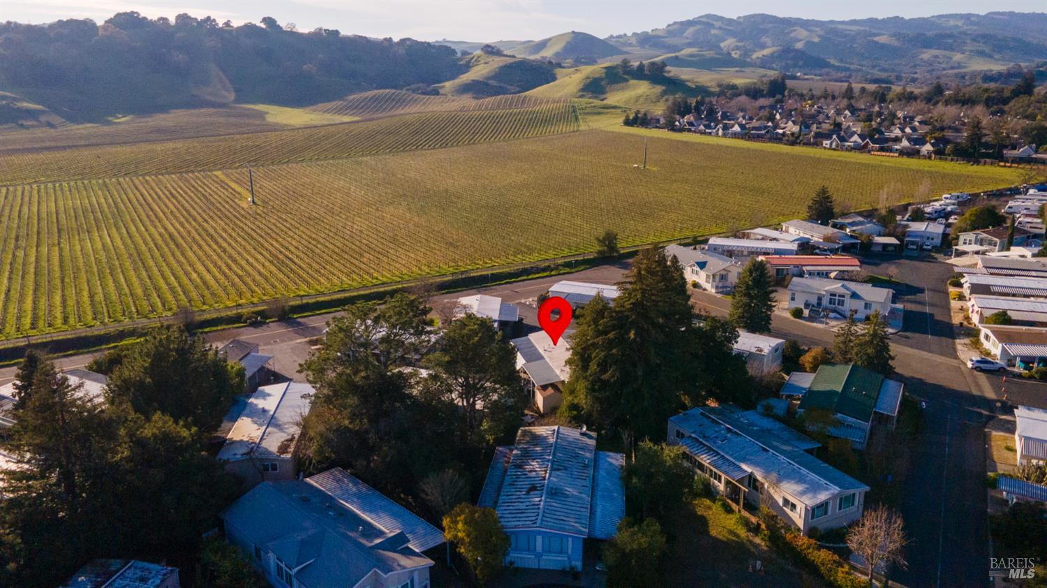 161 Bear Flag Road Sonoma, CA 95476 - Photo 4 of 57 an aerial view of ocean and residential houses with outdoor space