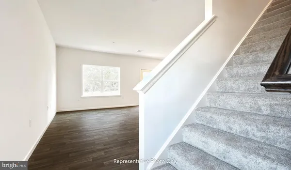 an entryway with stairs