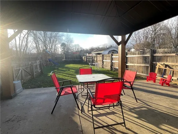 a outdoor view with a sitting space