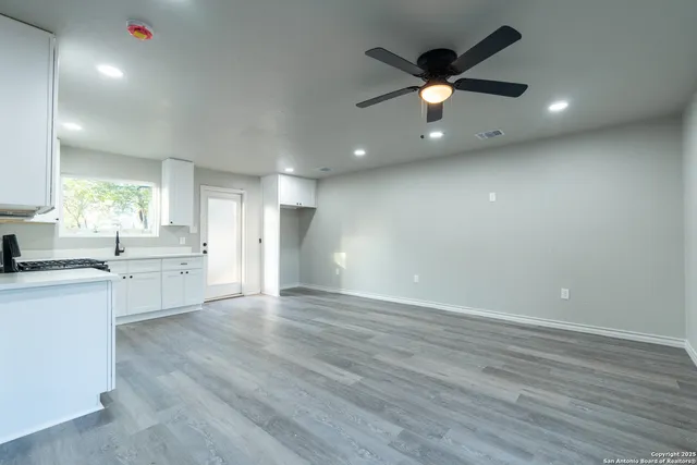 an empty room with a window