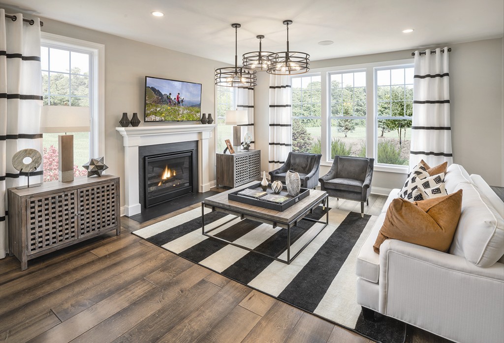 2 Hummingbird Way, Unit 1 Methuen, MA 01844 - Photo 7 of 10 a living room with furniture and a fireplace