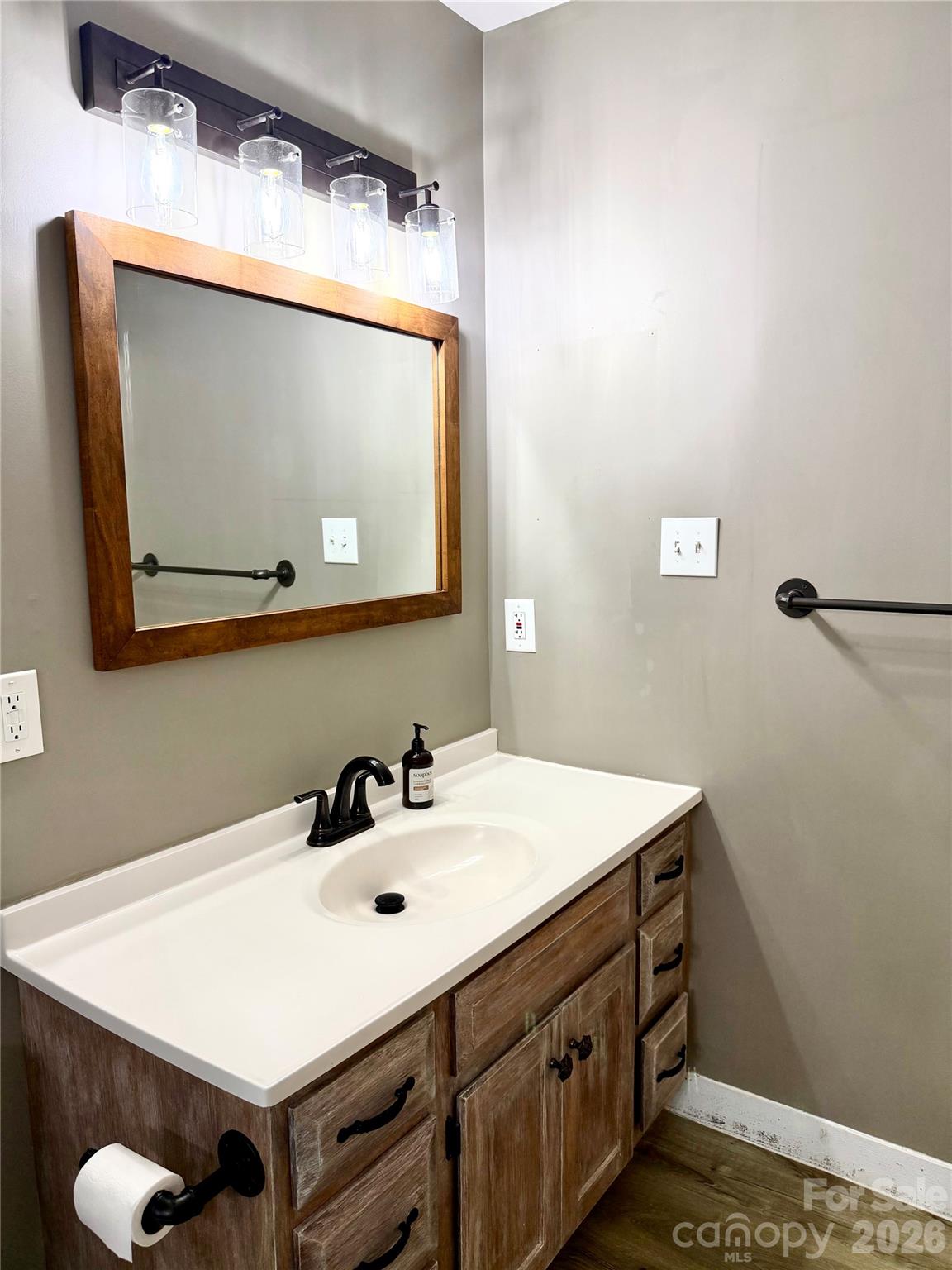 1027 Tabor Road Olin, NC 28660 - Photo 13 of 43 a bathroom with a sink mirror and vanity