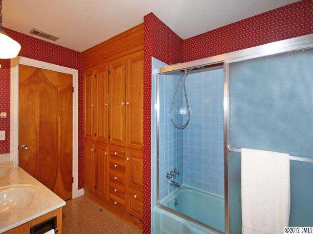 7945 Woodleaf Road Woodleaf, NC 27054 - Photo 9 of 16 a bathroom with a shower and a sink