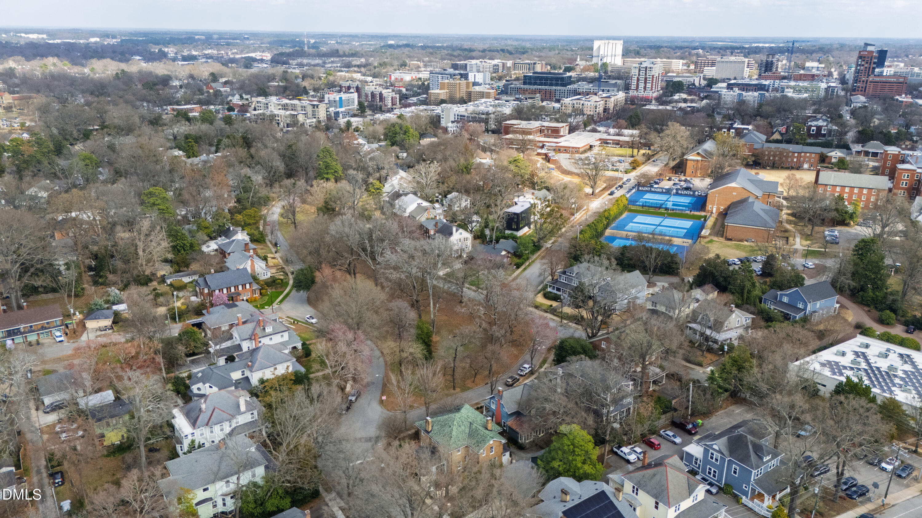1313 College Place Raleigh, NC 27605 - Photo 70 of 71 an aerial view of a city