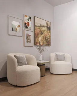 a living room with furniture and a couch