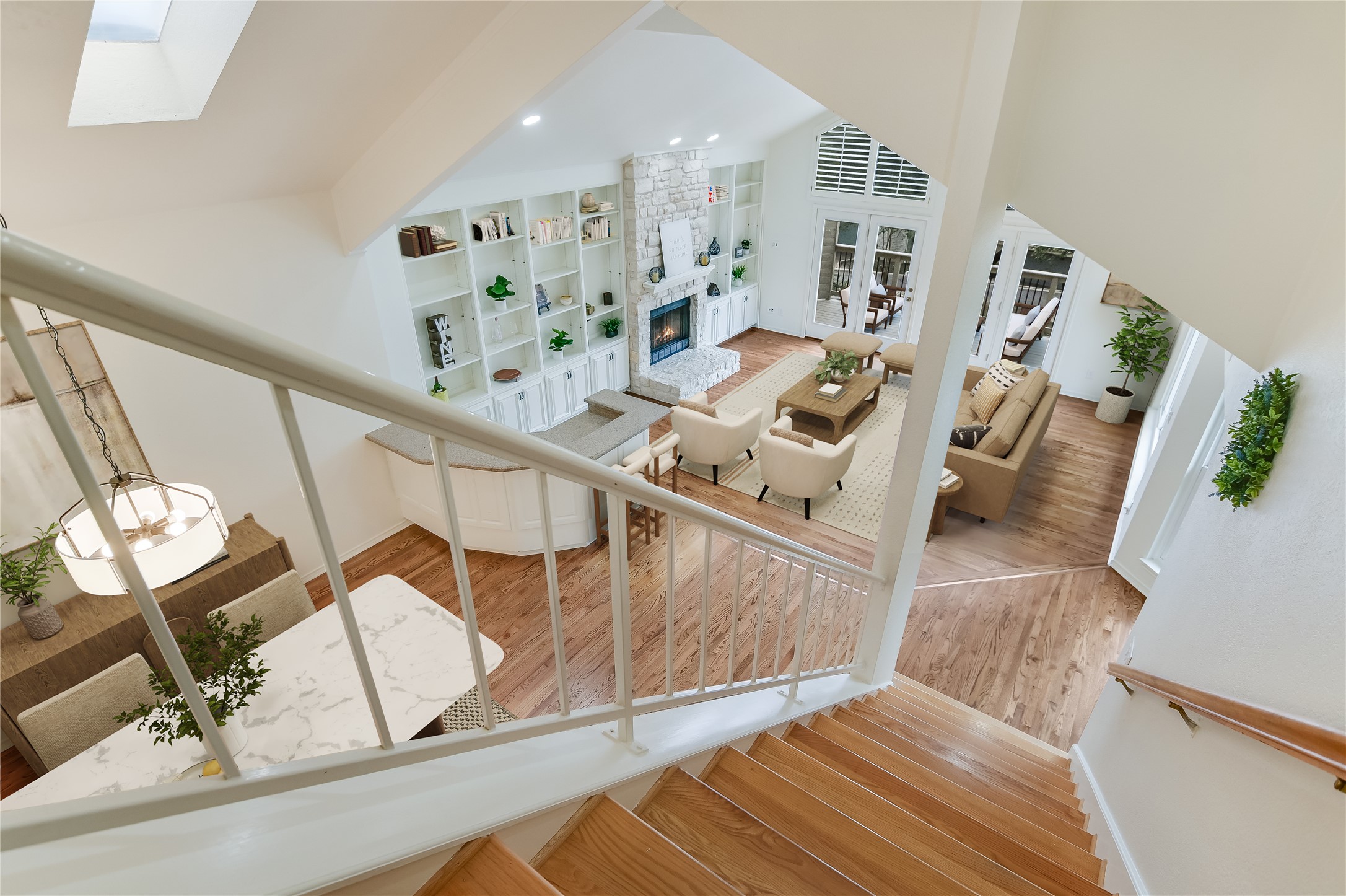 4906 Bob Cat Run Austin, TX 78731 - Photo 9 of 40 a view of living room with furniture and fireplace