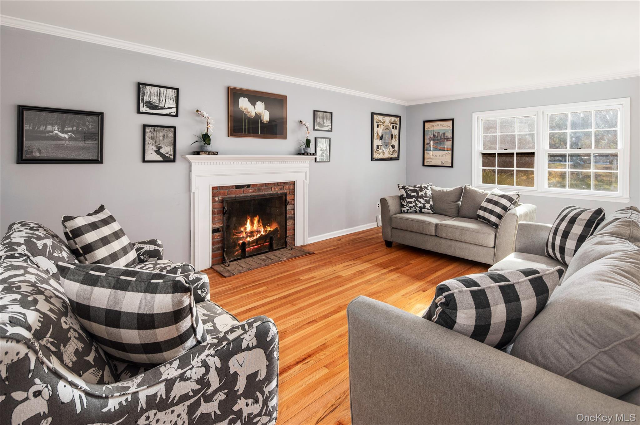 58 Millbrook Road Bedford, NY 10506 - Photo 7 of 41 a living room with furniture and a fireplace