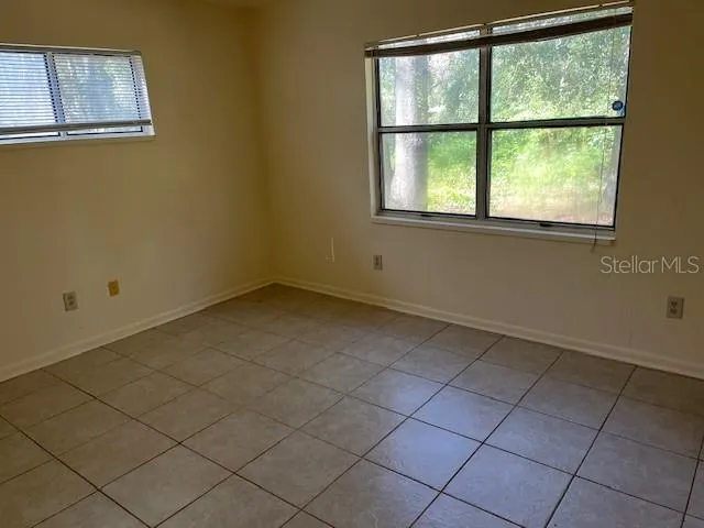 an empty room with a window