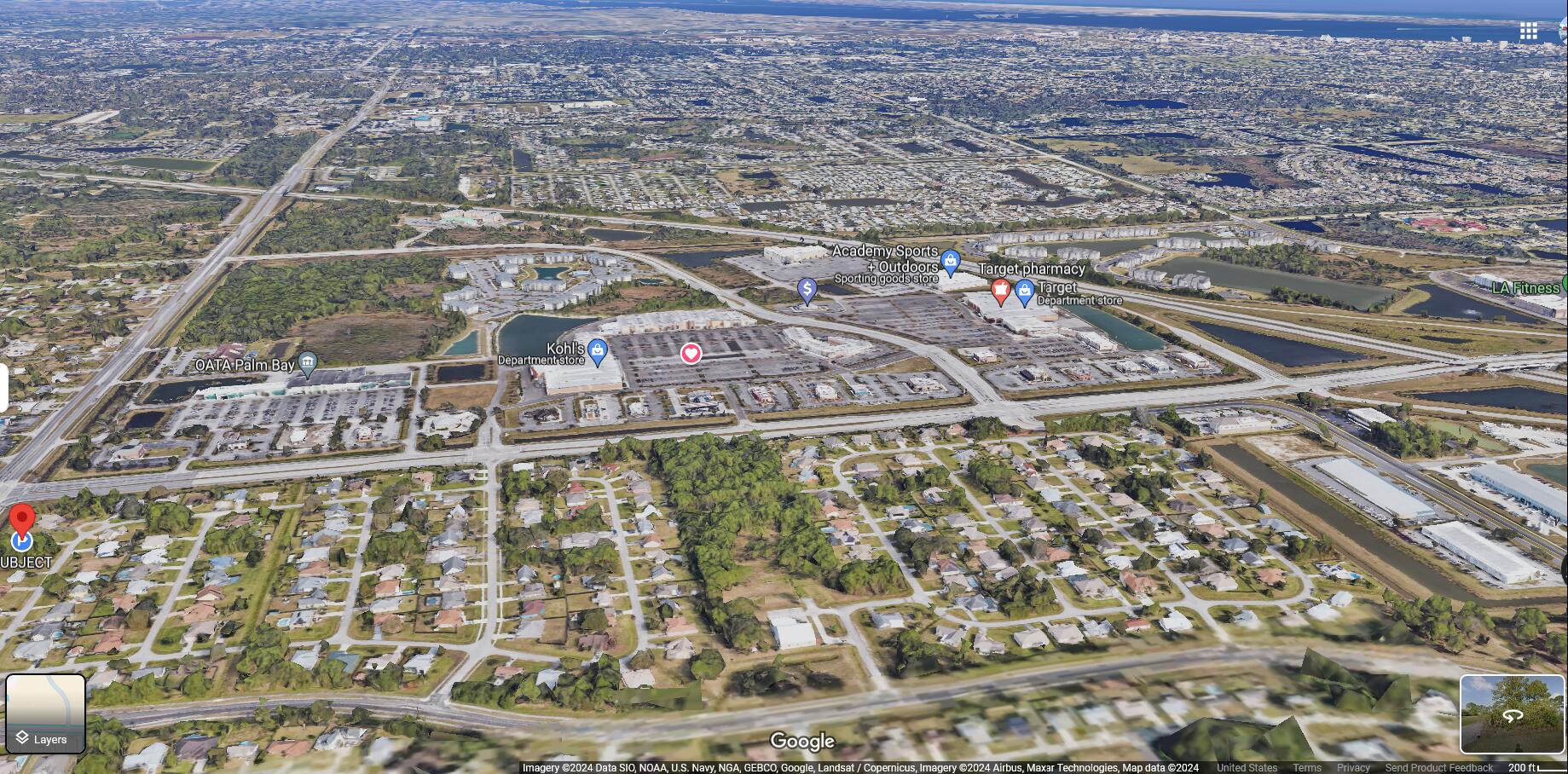 140 Donna Road Northeast Palm Bay, FL 32907 - Photo 3 of 6 view of a balcony with a floor to ceiling window and outdoor space