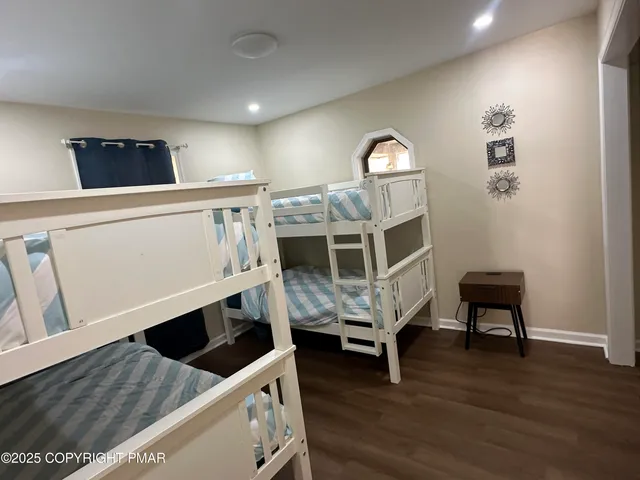 a view of small space with racks on the wall