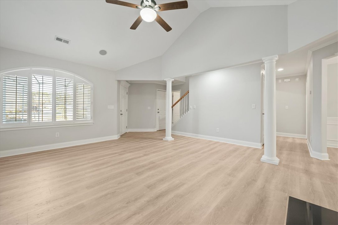 100 Shipyard Circle Anderson, SC 29621 - Photo 24 of 40 This airy living space features soaring vaulted ceilings and abundant natural light.