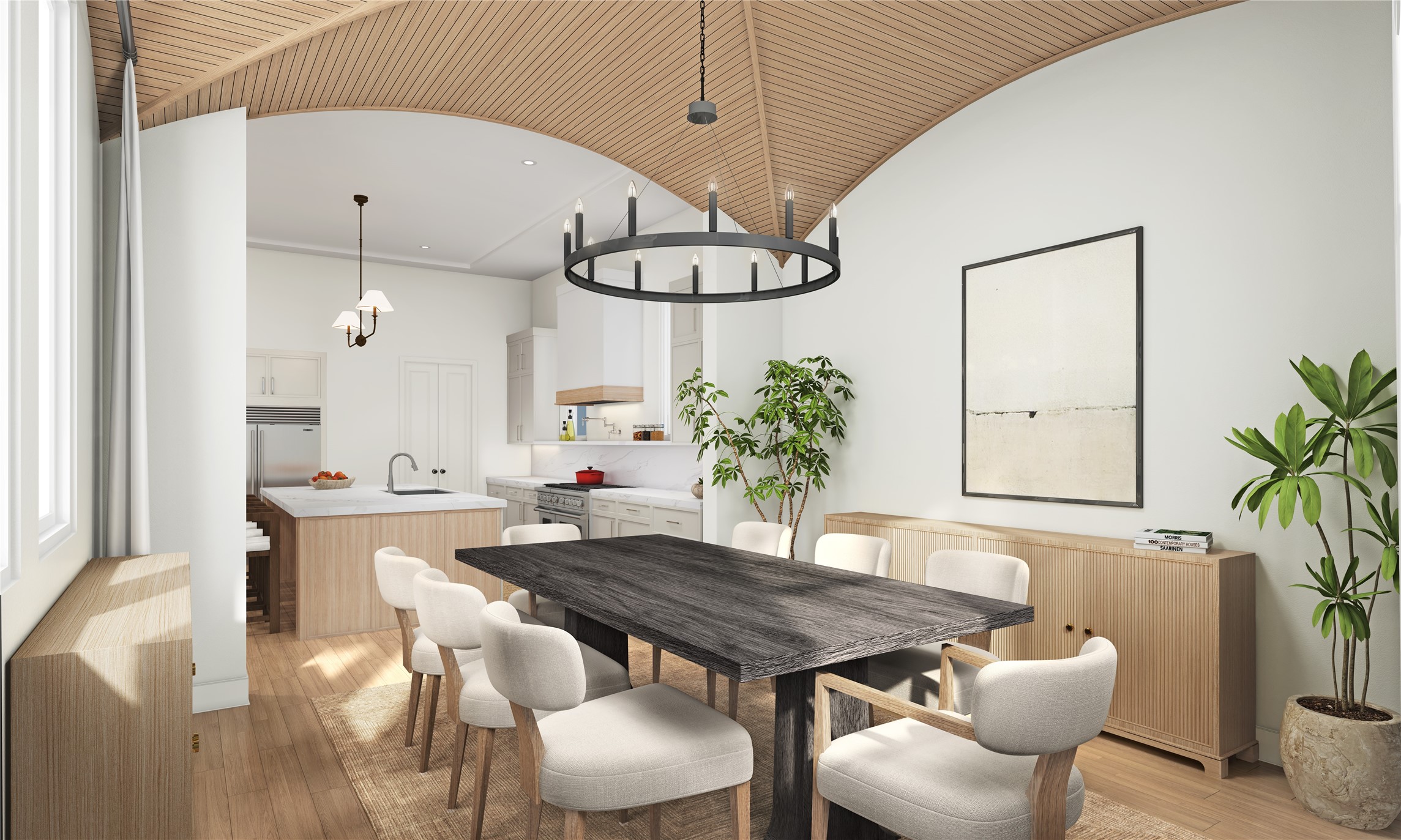 1011 East 25th Street Houston, TX 77009 - Photo 8 of 26 a view of a dining room with furniture window and wooden floor