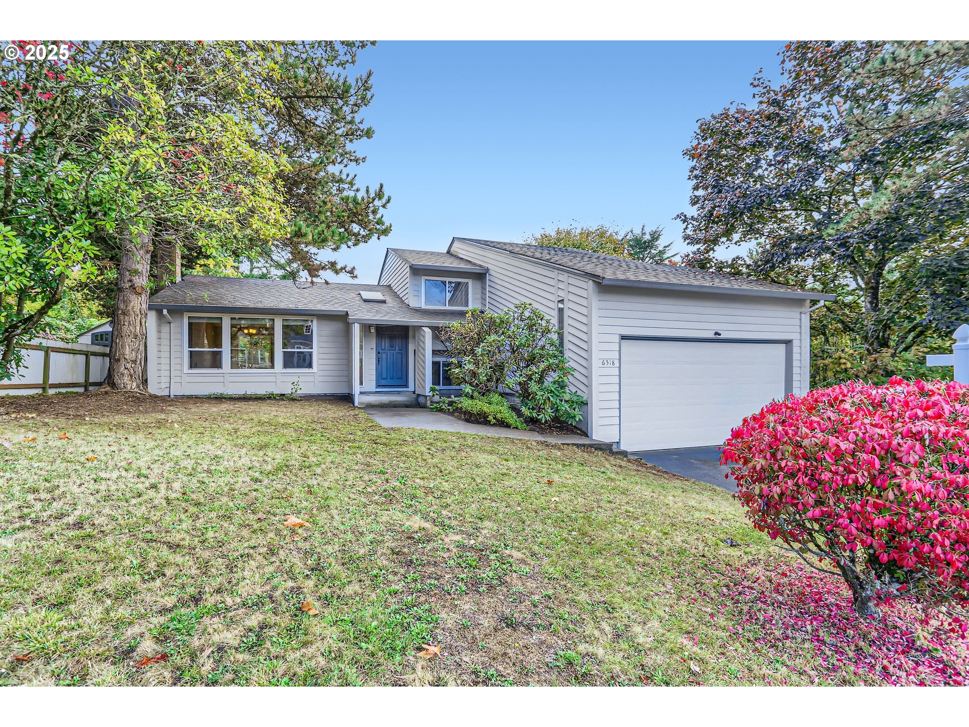 a view of a house with a garden