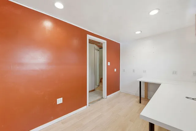 a view of hallway with front door