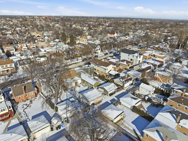 an aerial view of multiple house