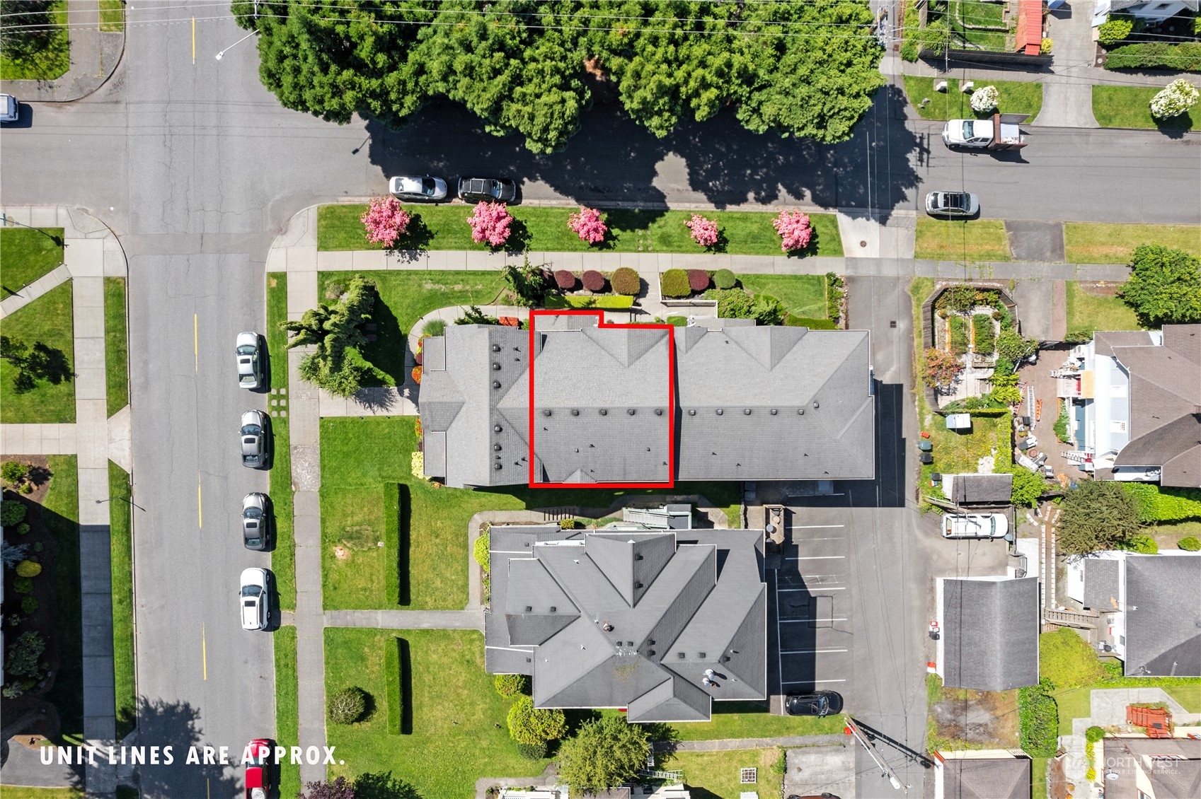 2030 Rucker Avenue, Unit 3 Everett, WA 98201 - Photo 35 of 40 an aerial view of multiple houses with outdoor space
