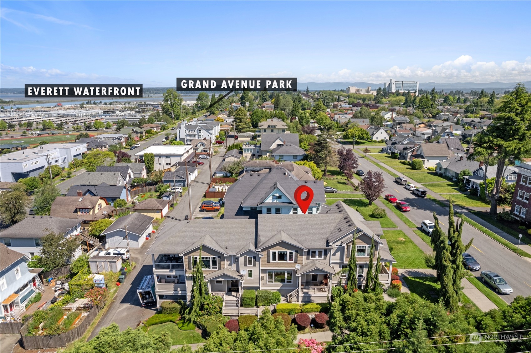 2030 Rucker Avenue, Unit 3 Everett, WA 98201 - Photo 36 of 40 an aerial view of multiple house