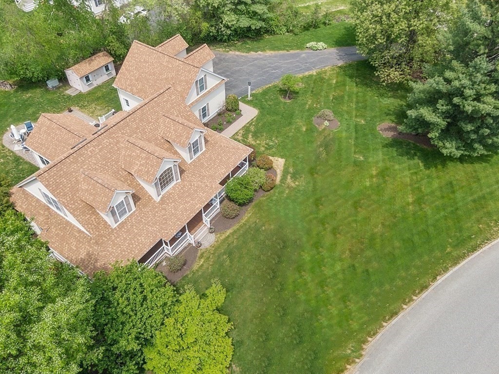 2 Gullane Road Hooksett, NH 03106 - Photo 6 of 27 an aerial view of residential house with outdoor space and trees all around