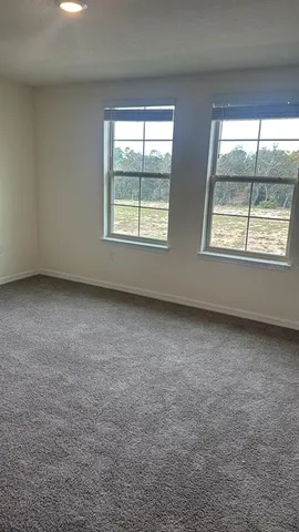 an empty room with a window