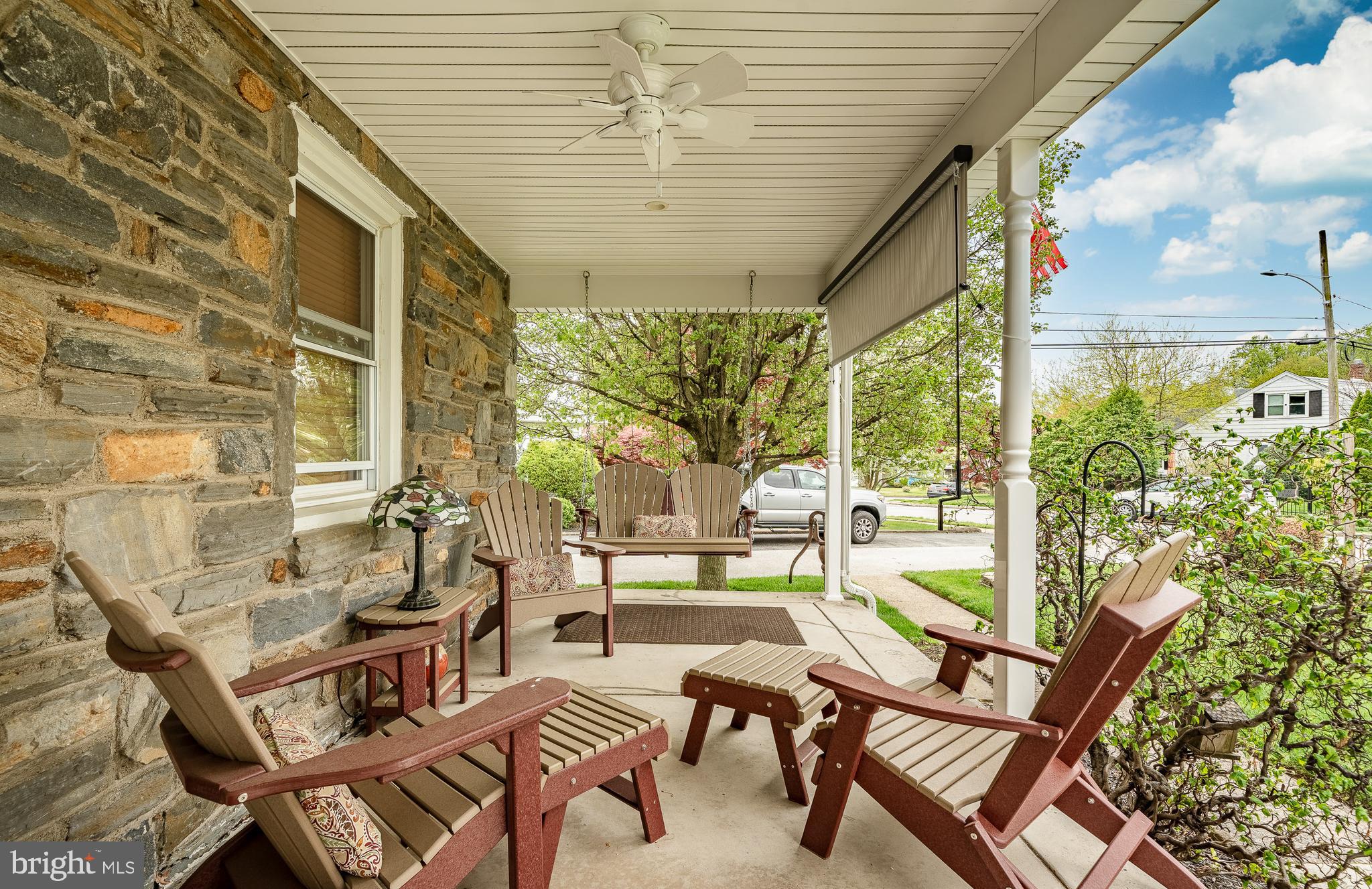 109 Locust Road Morton, PA 19070 - Photo 3 of 33 Front porch with fan!