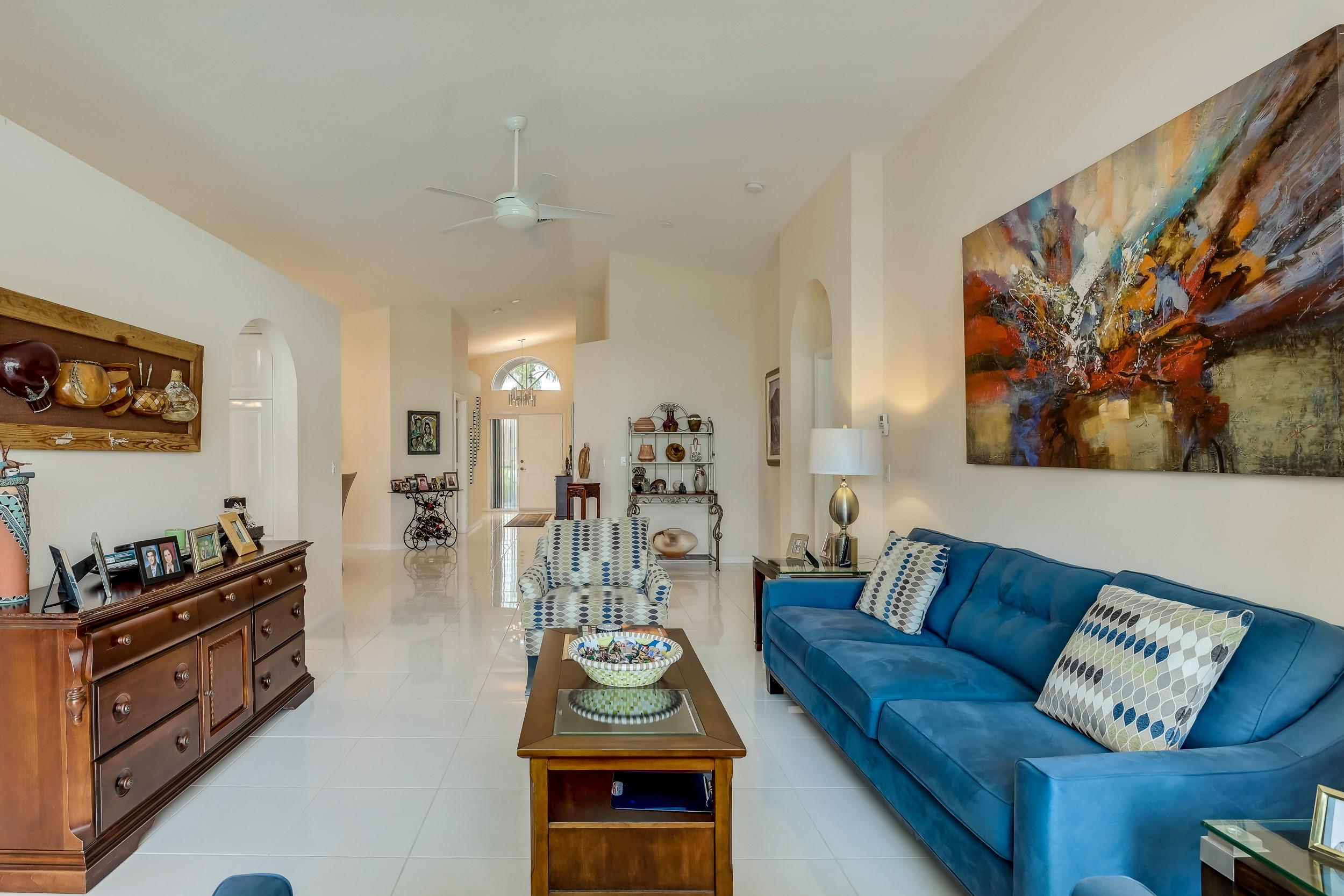 6741 Sun River Road Boynton Beach, FL 33437 - Photo 11 of 57 Living Room looking towards front door