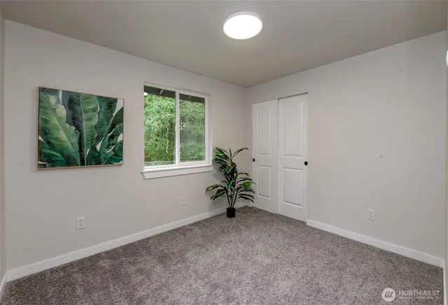 an empty room with a window