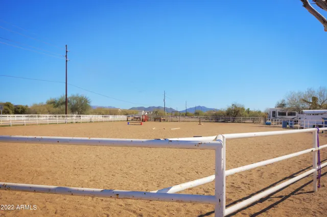 a view of a balcony with city view