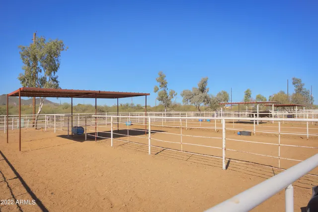 a view of a yard with cars