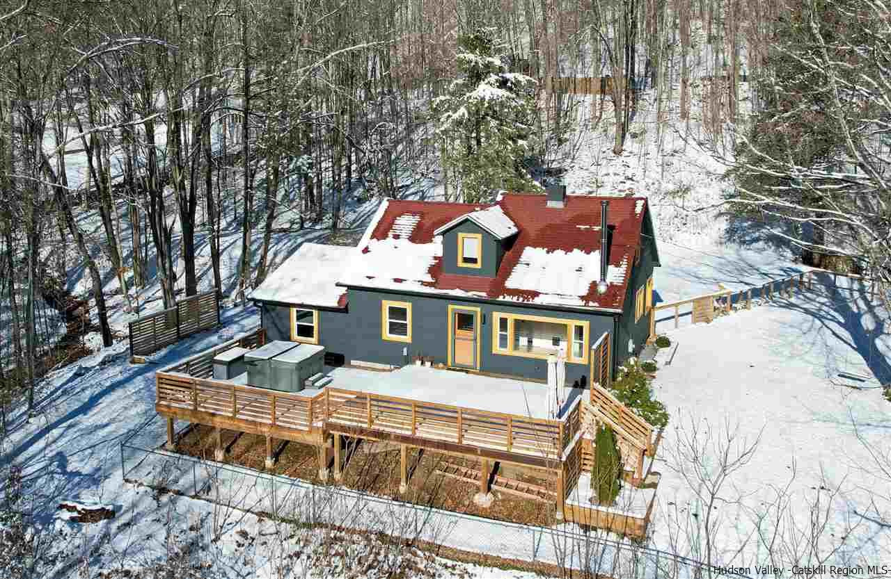 30-32 Rudy Frank Road Shandaken, NY 12480 - Photo 2 of 35 an aerial view of a house with a yard basket ball court and outdoor seating