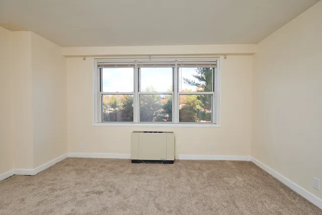 an empty room with a window