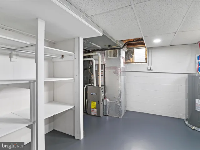 a view of storage and utility room with closet