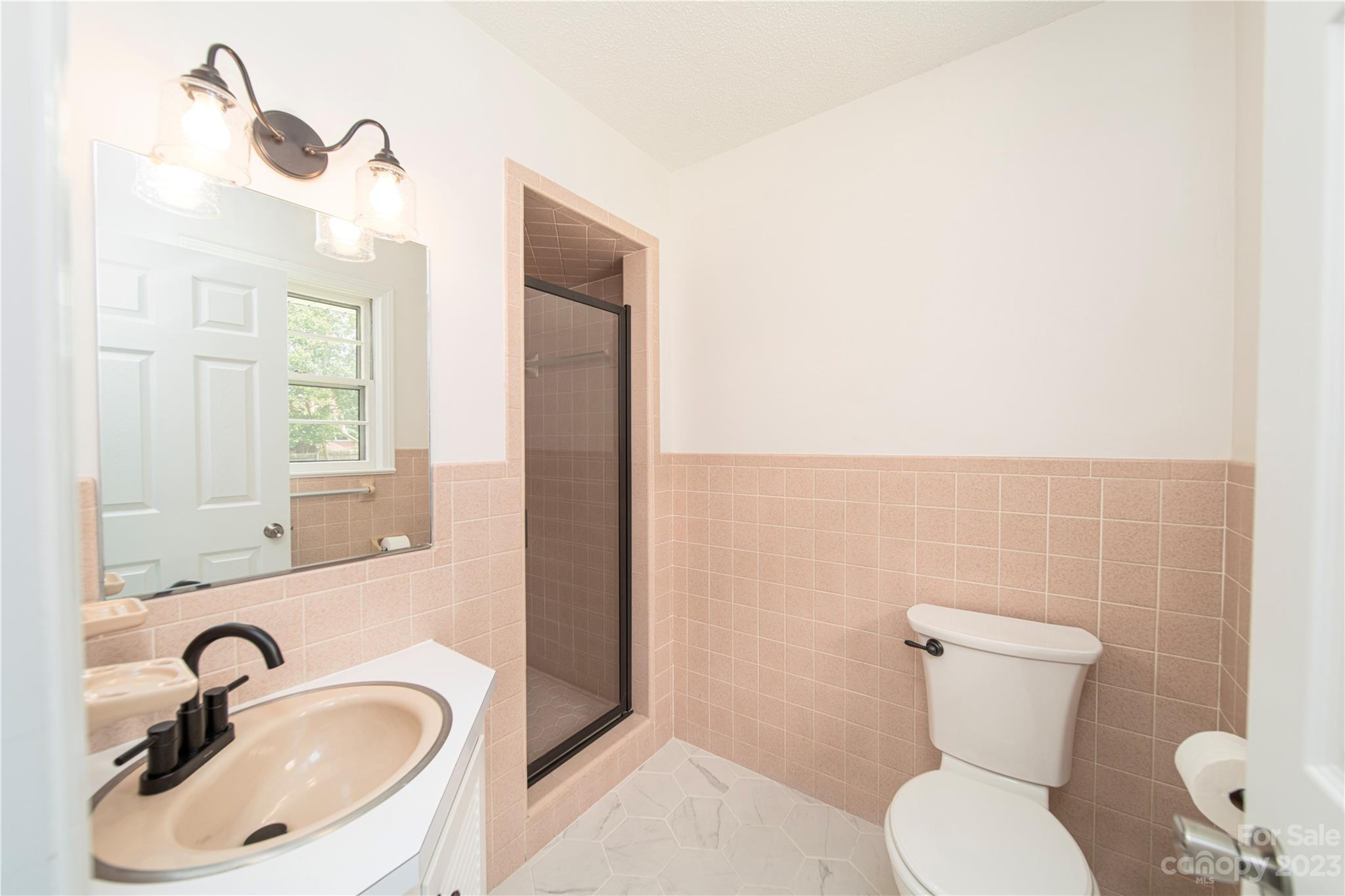 1253 Rainbow Road Advance, NC 27006 - Photo 34 of 46 a bathroom with a toilet sink and mirror