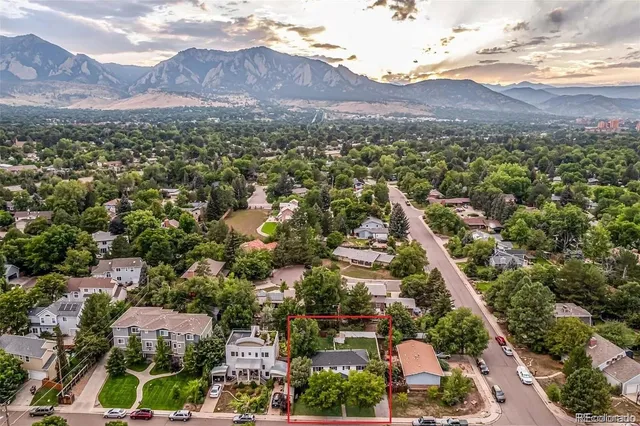 a view of city and mountain