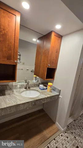 a bathroom with a shower and a toilet