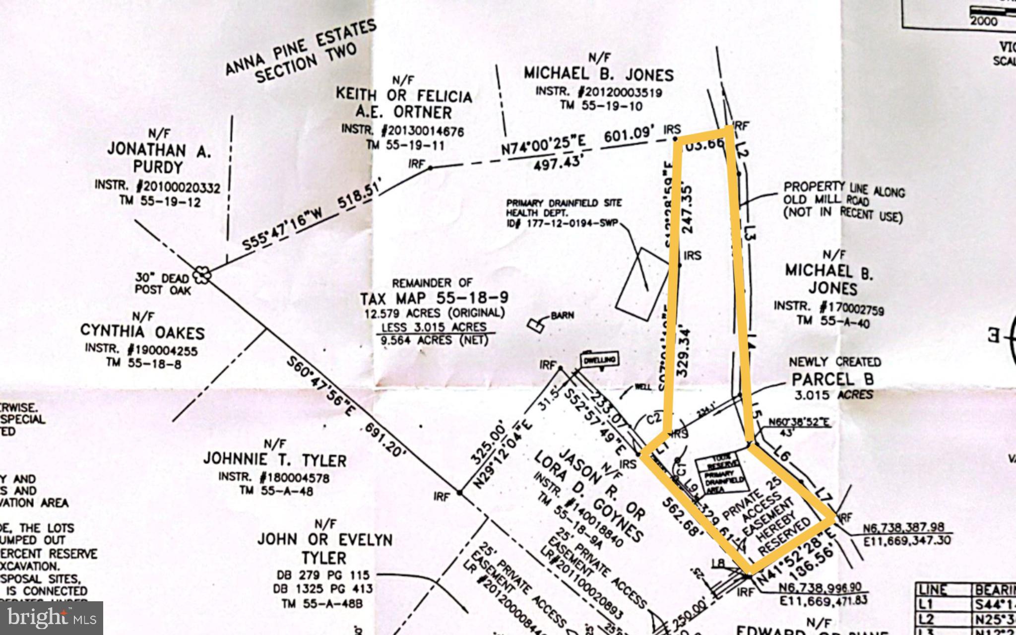 14822 Woolfolk Road Spotsylvania, VA 22551 - Photo 3 of 6 Property boundary map overview.