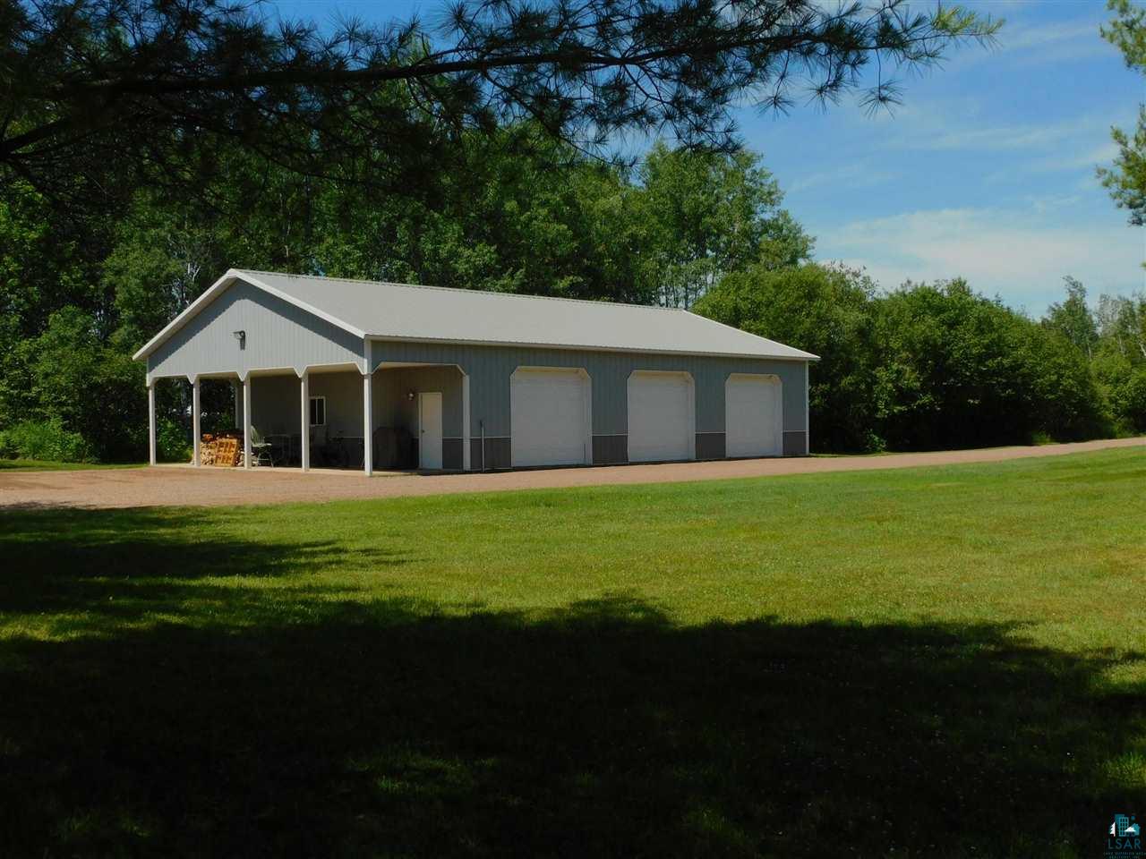 65539 Adler Road Marengo, WI 54855 - Photo 3 of 38 Covered patio area - large pole barn