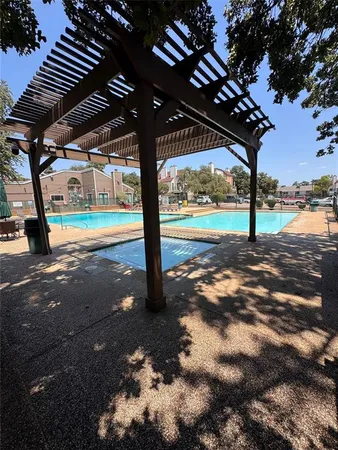 a view of a patio and deck