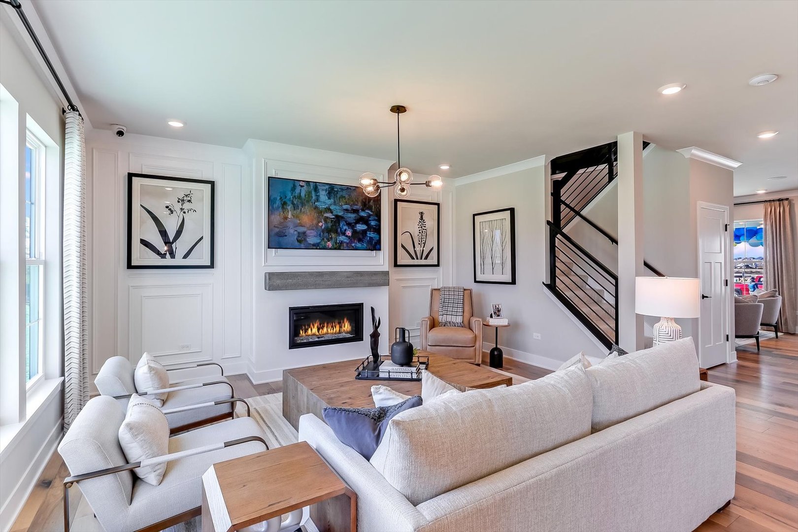 201 Piper Glen Avenue Oswego, IL 60543 - Photo 12 of 30 a living room with furniture fireplace and a window