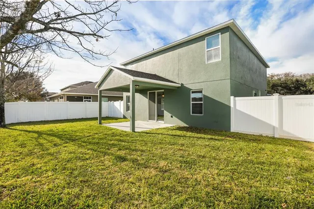 a backyard of a house